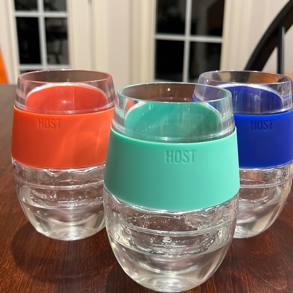 Bundle of three host wine FREEZE cooling cups